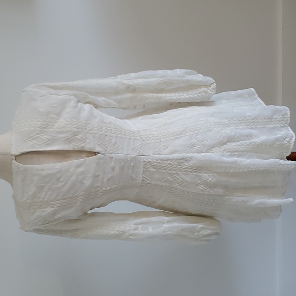 ASTR the label off white A line mini dress with embroidered lace size XS lined - Picture 4 of 9